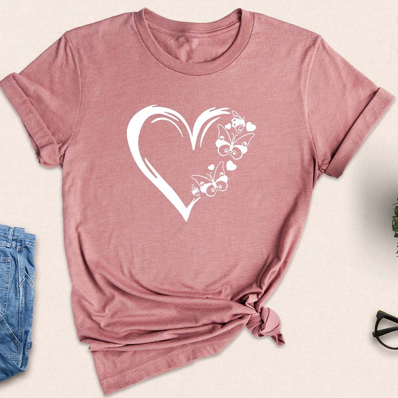 Cute Butterfly Heart  Health  T-Shirt