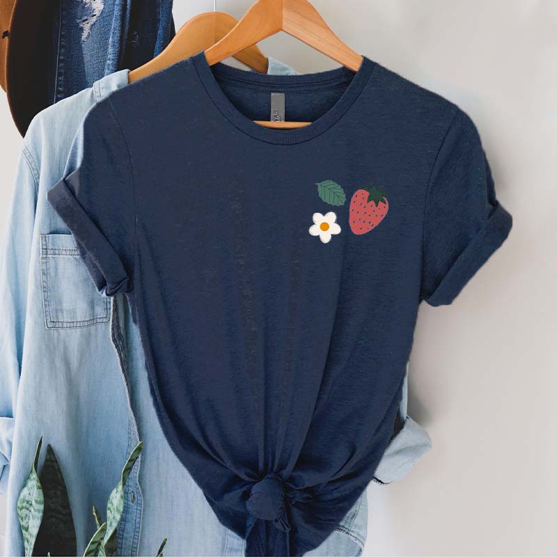 Strawberry Farmers Market Fruit Foodie T-Shirt-carlalin