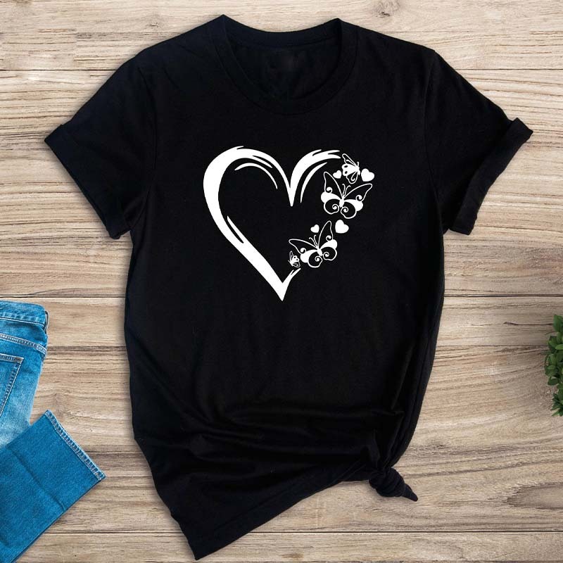 Cute Butterfly Heart Health T-Shirt
