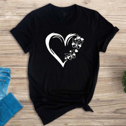 Cute Butterfly Heart  Health  T-Shirt