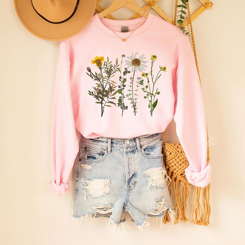 Vintage Botanical Wildflower Sweatshirt-carlalin