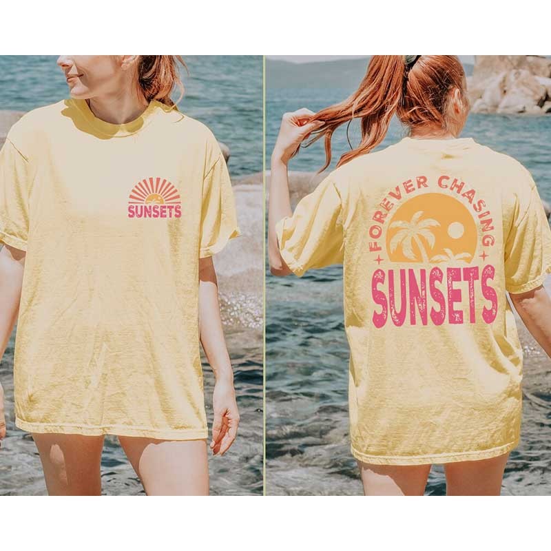 Forever Chasing Sunsets Summer T-Shirt-carlalin