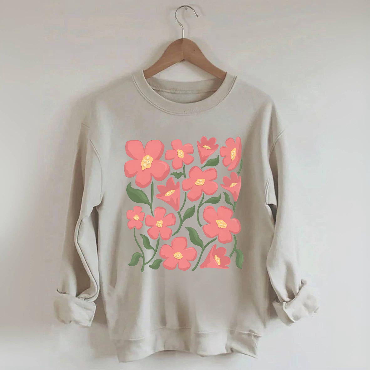 Pink Flower Market Honolulu Sweatshirt-carlalin