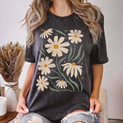 Womens Spring Wildflower T-Shirt-carlalin