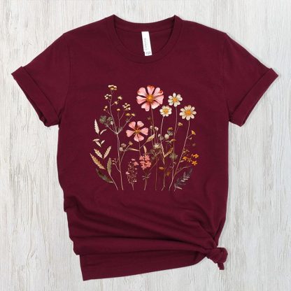 Vintage Wildflower Aesthetic T-Shirt-carlalin