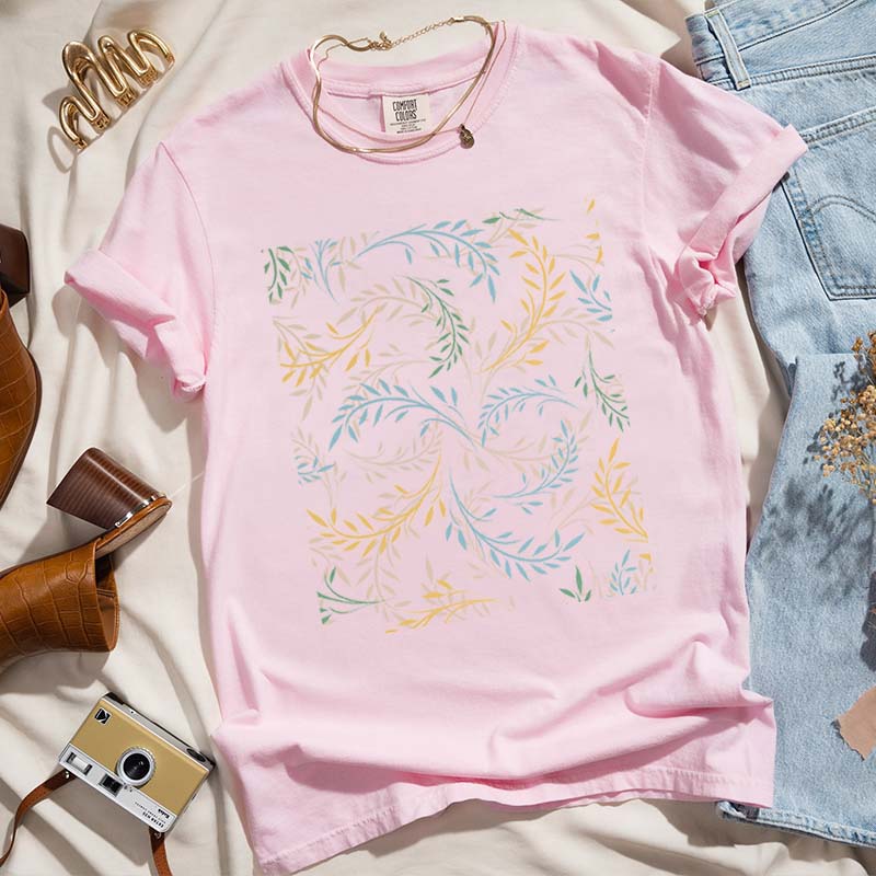 Copenhagen Minimalist Flowers T-Shirt-carlalin