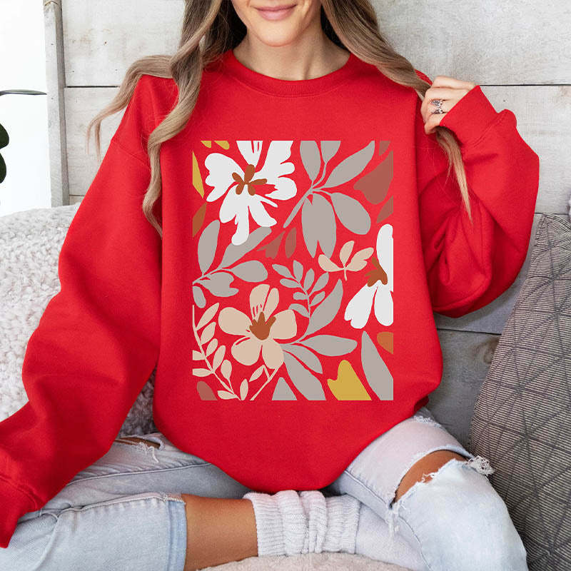 Boho Flower Print Sweatshirt-carlalin