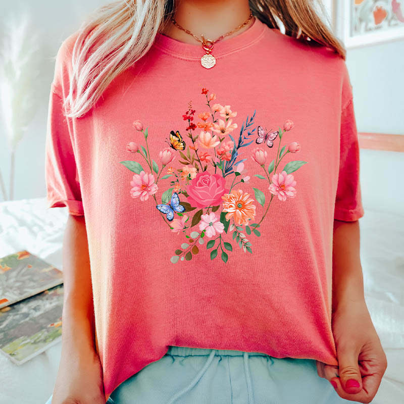 Cute Mothers Day Wildflower T-Shirt-carlalin