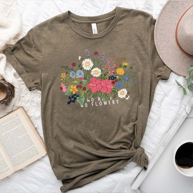 Wild Flowers Floral for Women T-Shirt-carlalin
