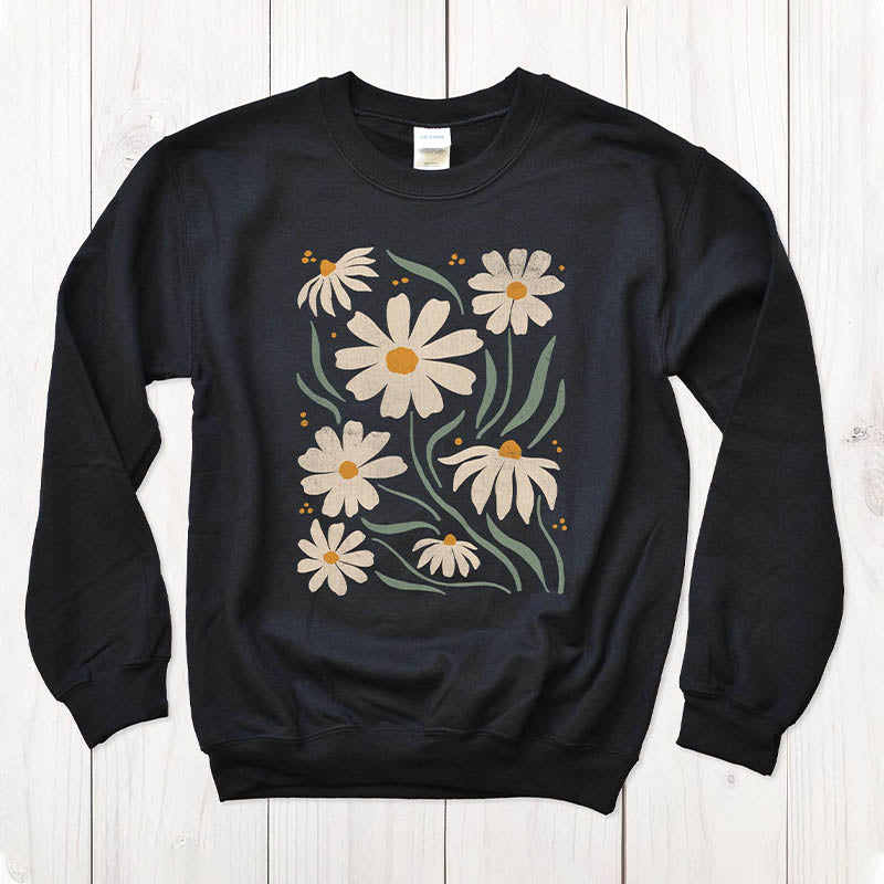 Flower Print Women Gift Sweatshirt-carlalin