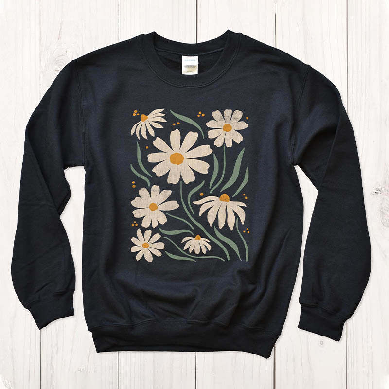 Flower Print Women Gift Sweatshirt-carlalin