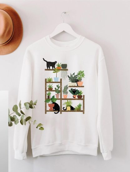 Cats and Plants Sweatshirts