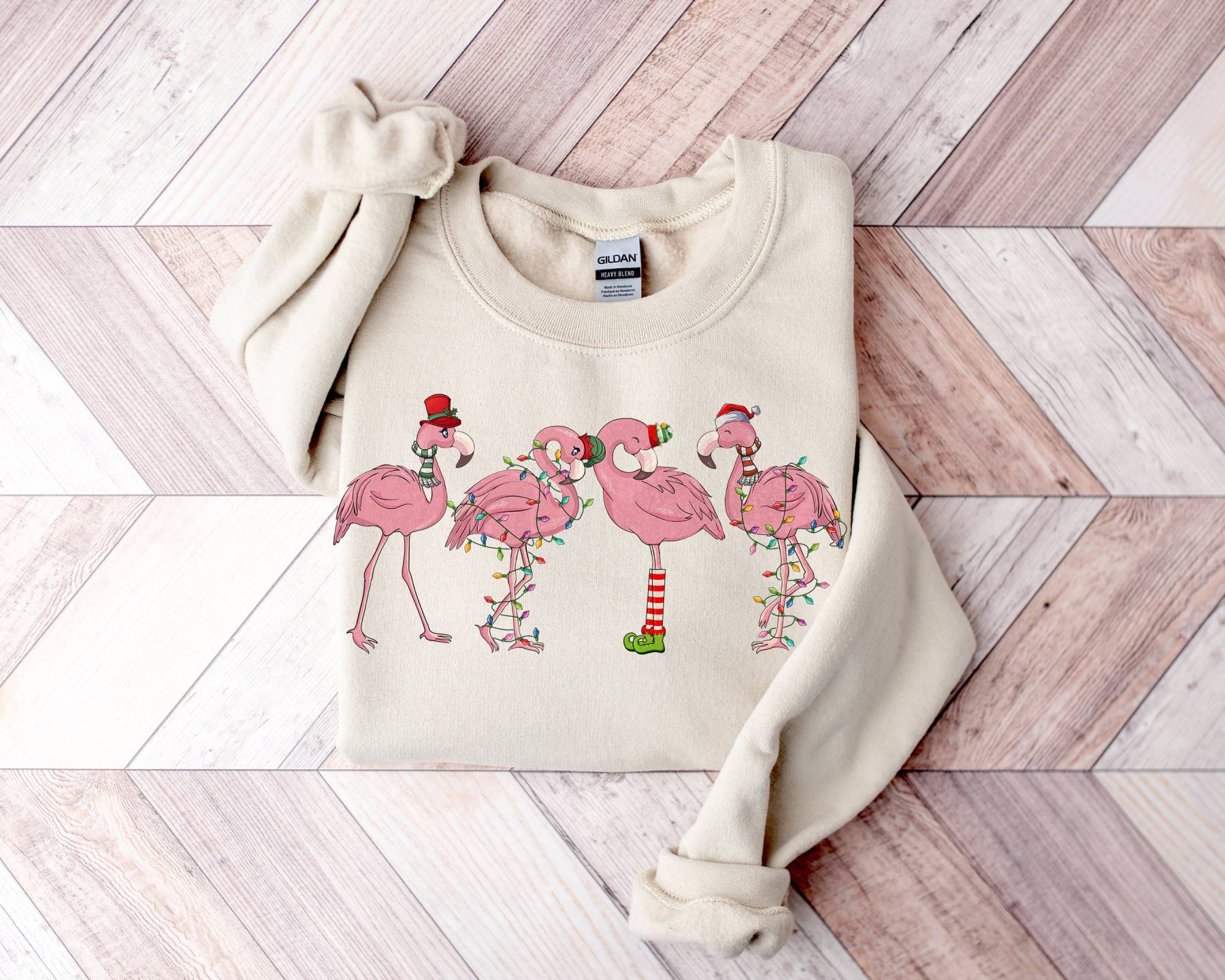 Flamingo Christmas Sweatshirts