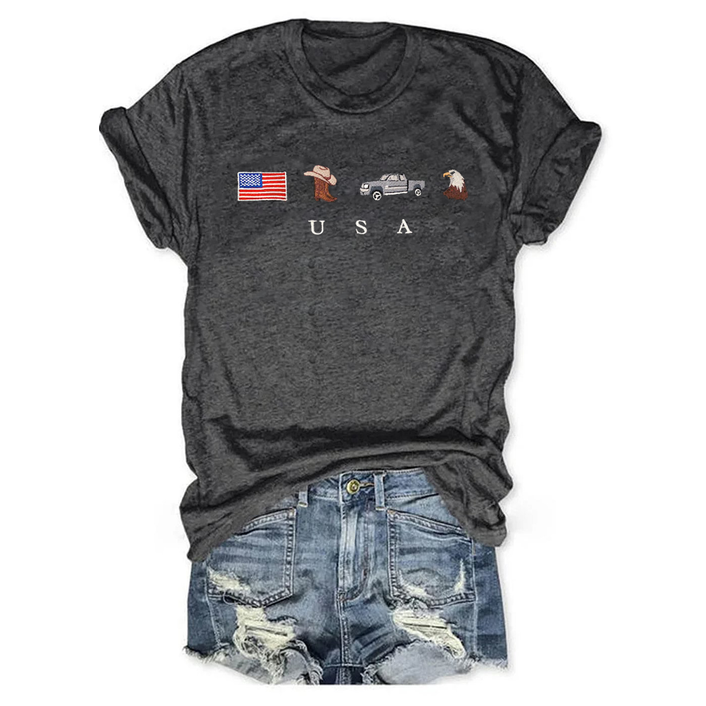 Flag Cowboy Boots Hat Truck Eagle Shirt 