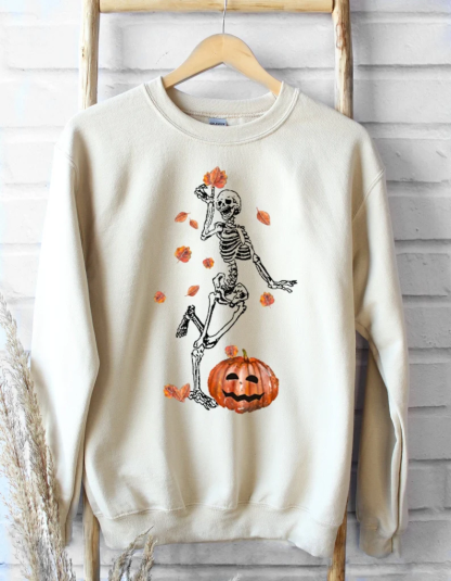 Fall Skeleton Sweatshirt-carlalin