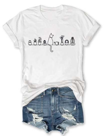 Cats and Plants T-shirt-carlalin