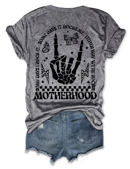 Motherhood Some Day I Rock It T-shirt-carlalin
