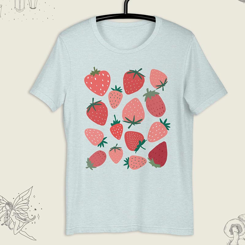Cute Strawberry Fruit Gift T-Shirt-carlalin