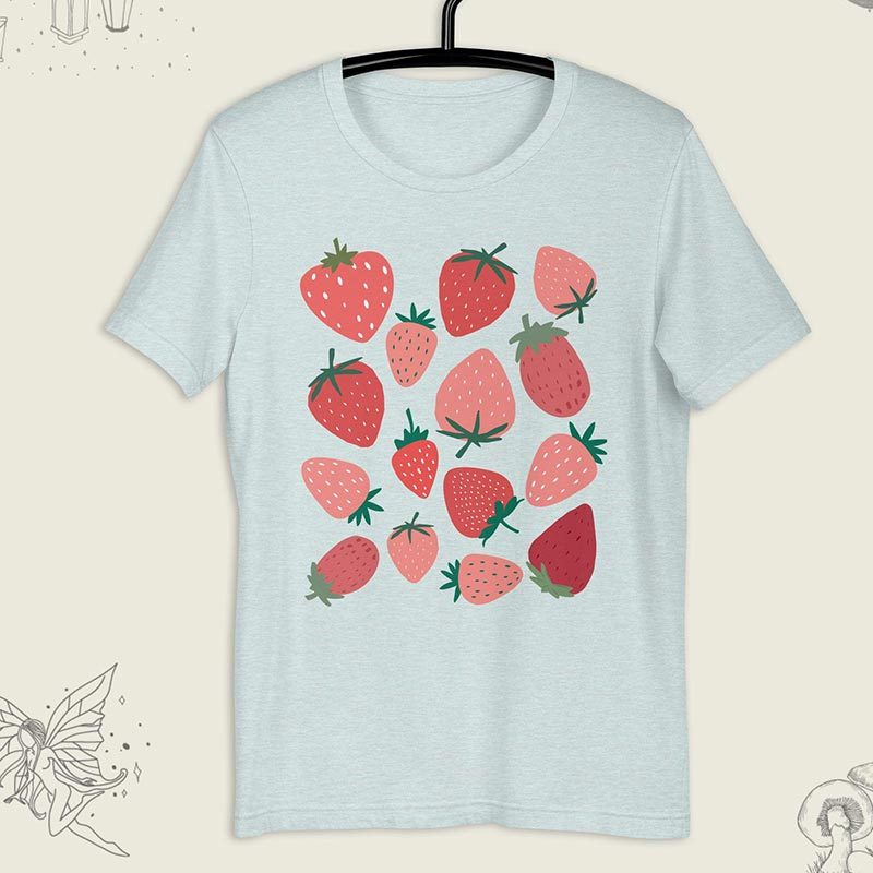 Cute Strawberry Fruit Gift T-Shirt-carlalin