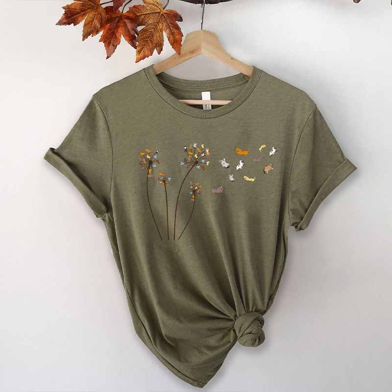 Cats Flower Fly Dandelion T-Shirt