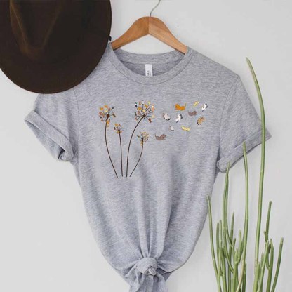 Cats Flower Fly Dandelion T-Shirt