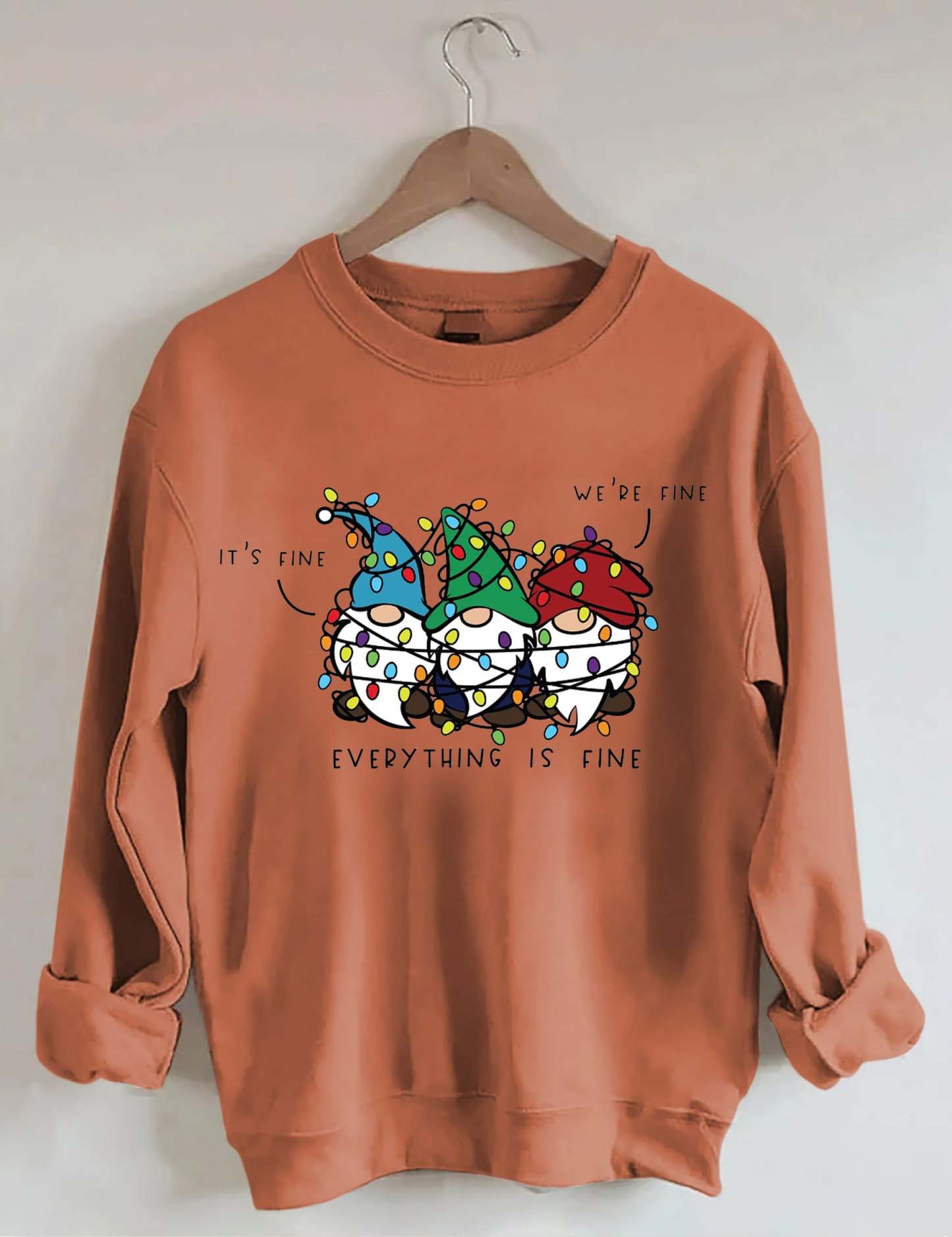 It’s Fine We’re Fine Everything Is Fine Sweatshirt-carlalin