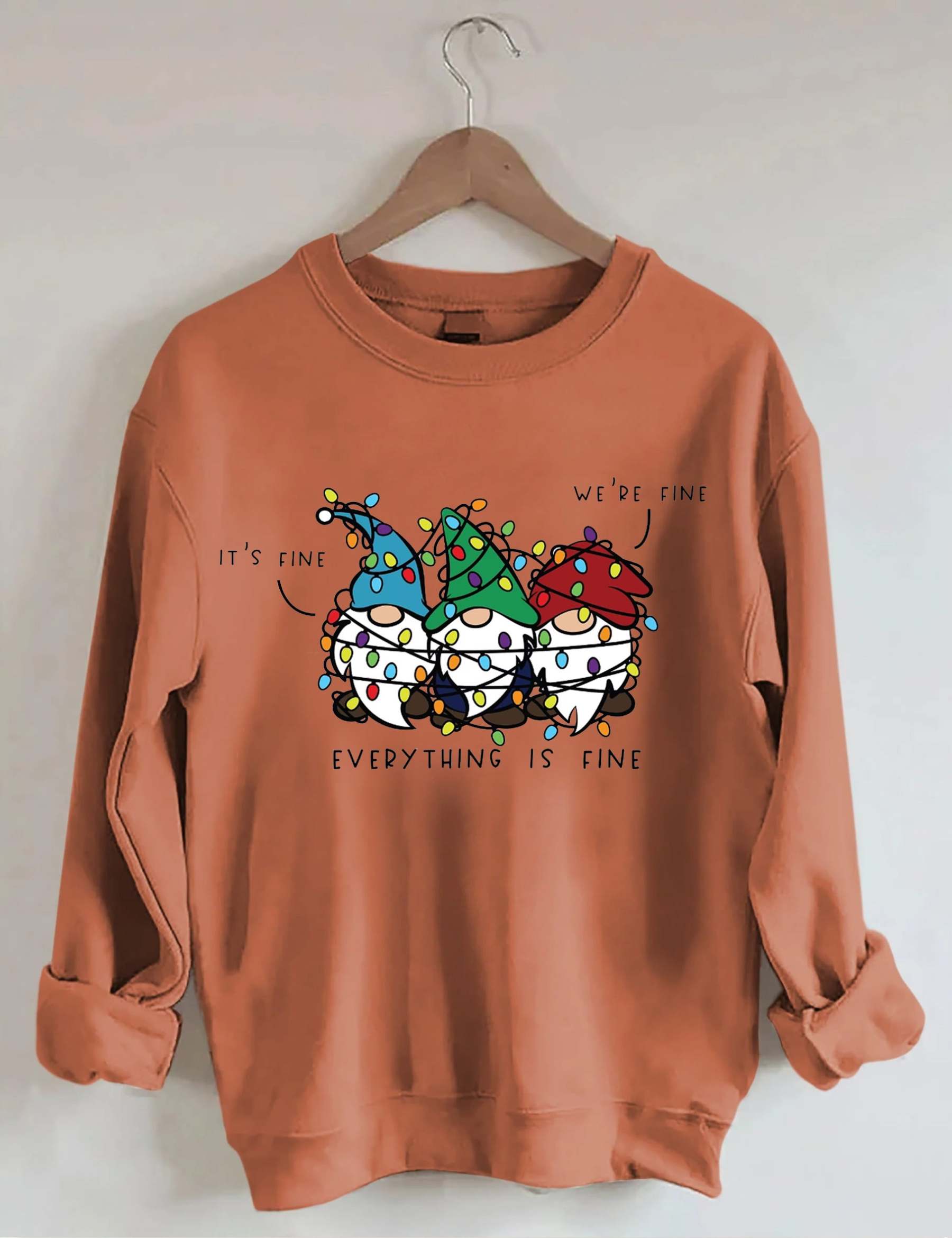It’s Fine We’re Fine Everything Is Fine Sweatshirt-carlalin