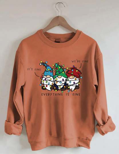 It’s Fine We’re Fine Everything Is Fine Sweatshirt-carlalin