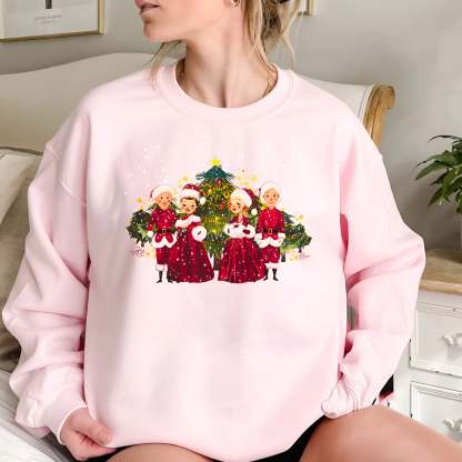Women's Merry Christmas Printed Sweatshirt-carlalin