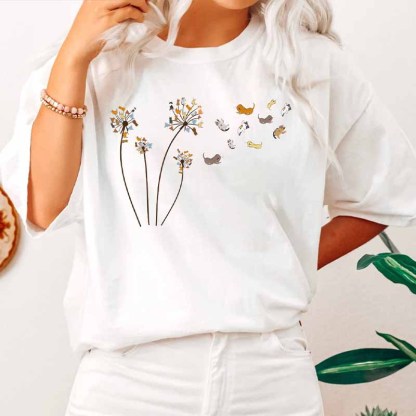 Cats Flower Fly Dandelion T-Shirt