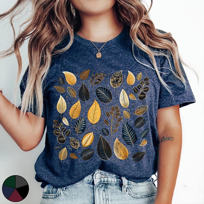 Fallen Leaves Nature Forest T-Shirt-carlalin