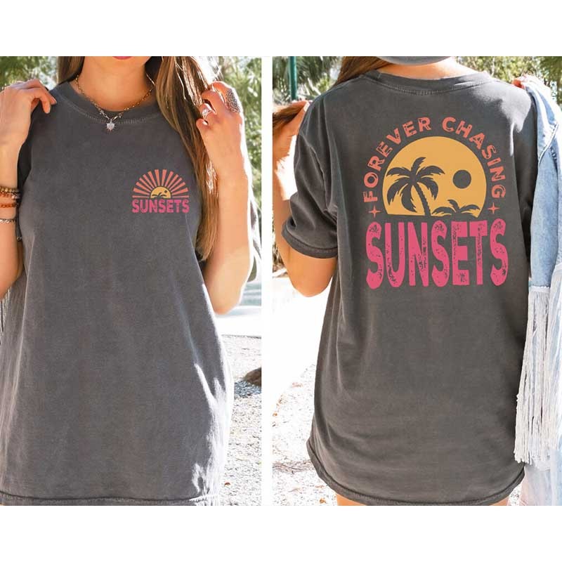 Forever Chasing Sunsets Summer T-Shirt-carlalin
