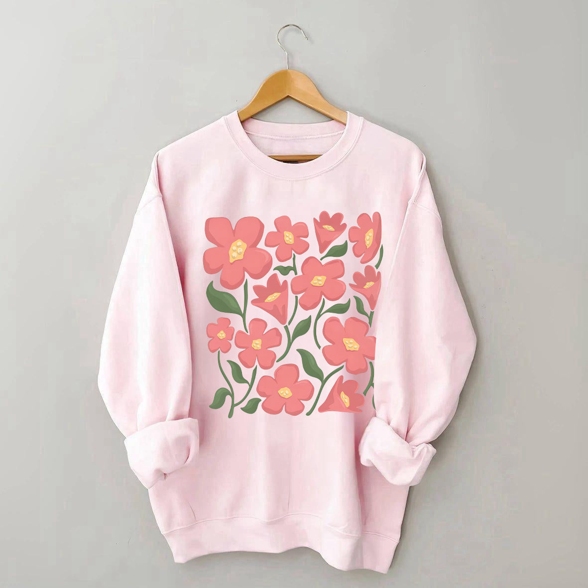 Pink Flower Market Honolulu Sweatshirt-carlalin