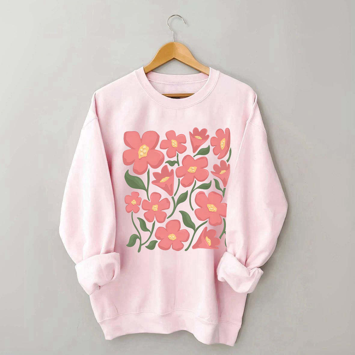 Pink Flower Market Honolulu Sweatshirt-carlalin