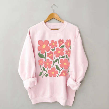 Pink Flower Market Honolulu Sweatshirt-carlalin