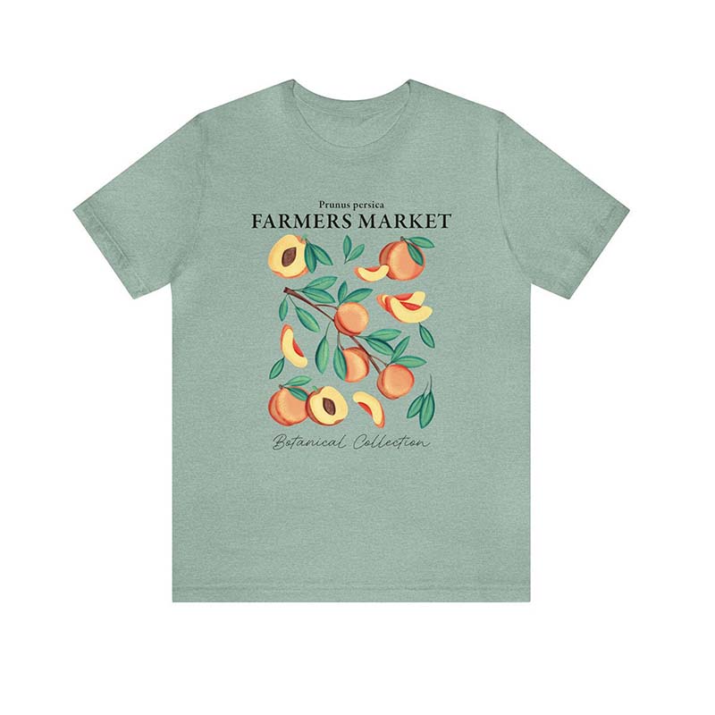 Vintage Peaches Botanical Prunus persica T-Shirt-carlalin