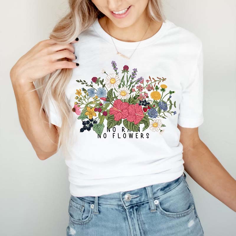 Wild Flowers Floral for Women T-Shirt-carlalin