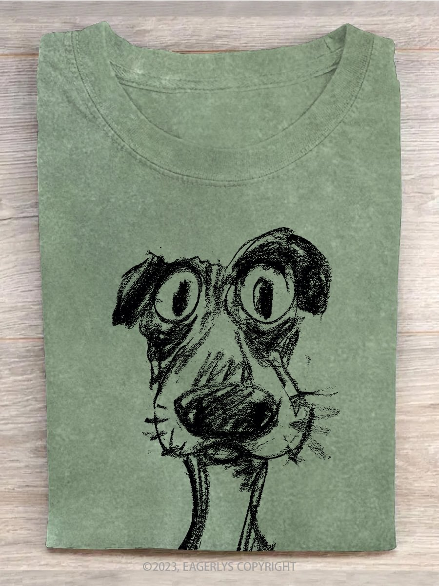 The Cute Dog Vintage T-shirt-carlalin