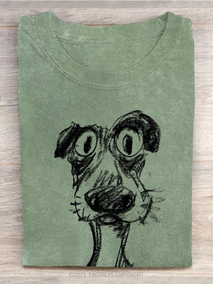The Cute Dog Vintage T-shirt-carlalin