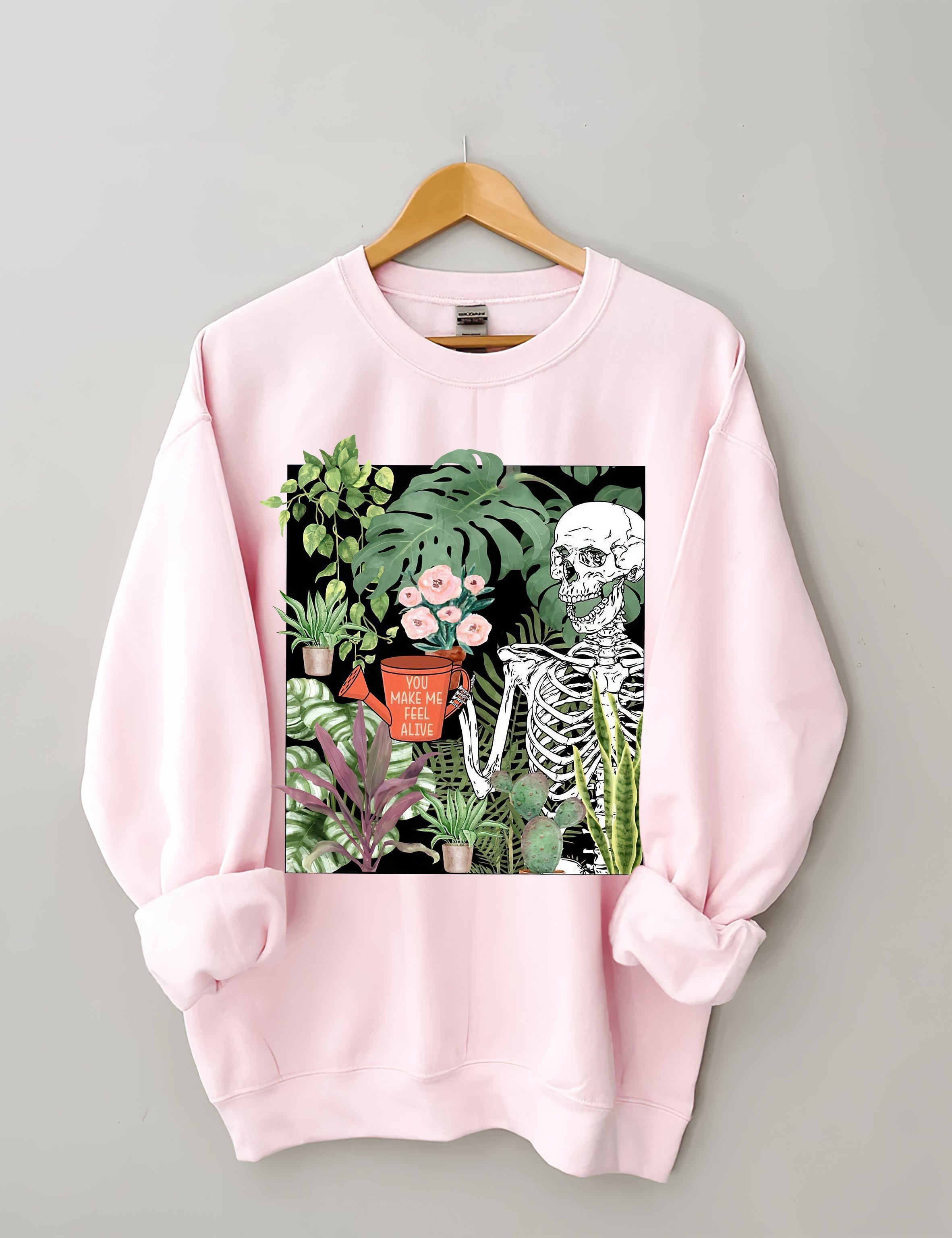You Make Me Feel Alive Plant Sweatshirt-carlalin