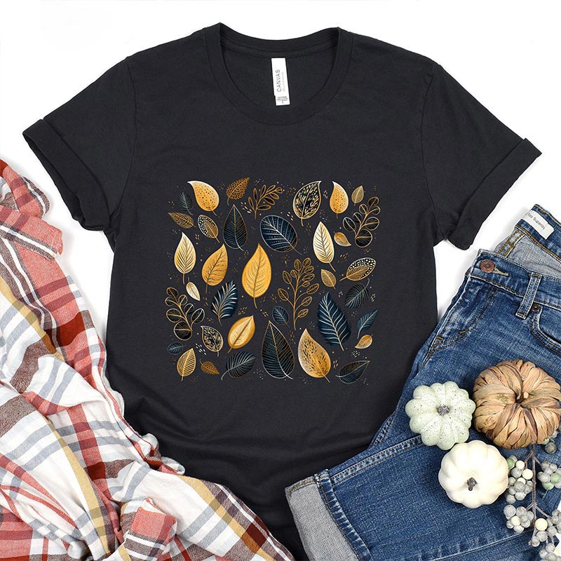 Fallen Leaves Nature Forest T-Shirt-carlalin