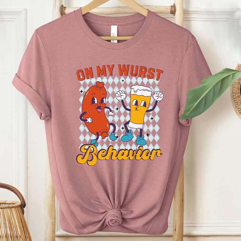 On My Wurst Behavior Funny Oktoberfest T-Shirt
