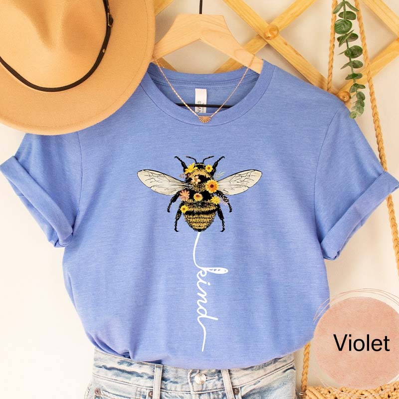 Be Kind Bee Positive Sunflowers T-shirt-carlalin