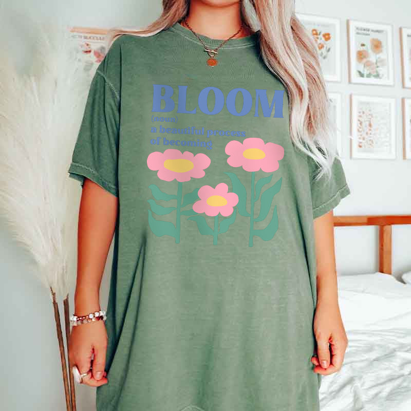 Inspirational Boho Flower Bloom T-Shirt-carlalin
