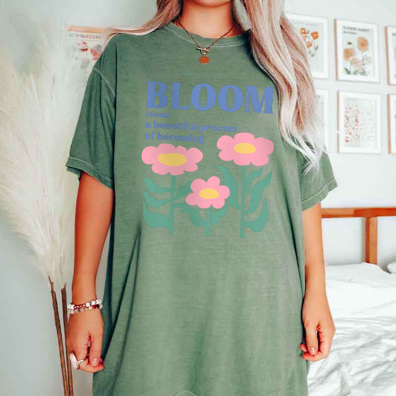 Inspirational Boho Flower Bloom T-Shirt-carlalin