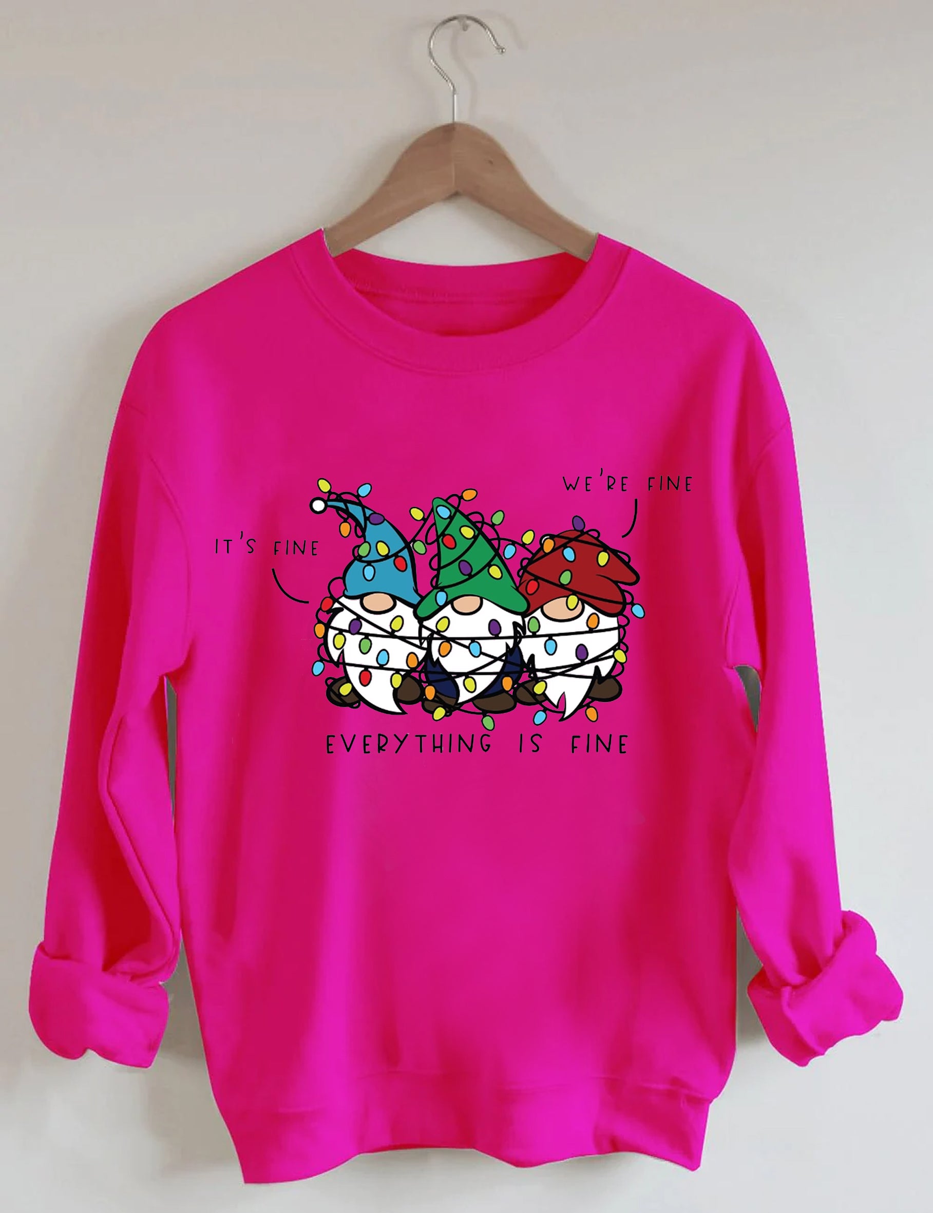 It’s Fine We’re Fine Everything Is Fine Sweatshirt-carlalin