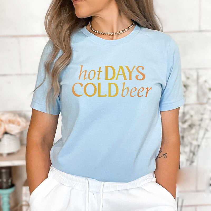 Hot Days Cold Beer T-Shirt-carlalin