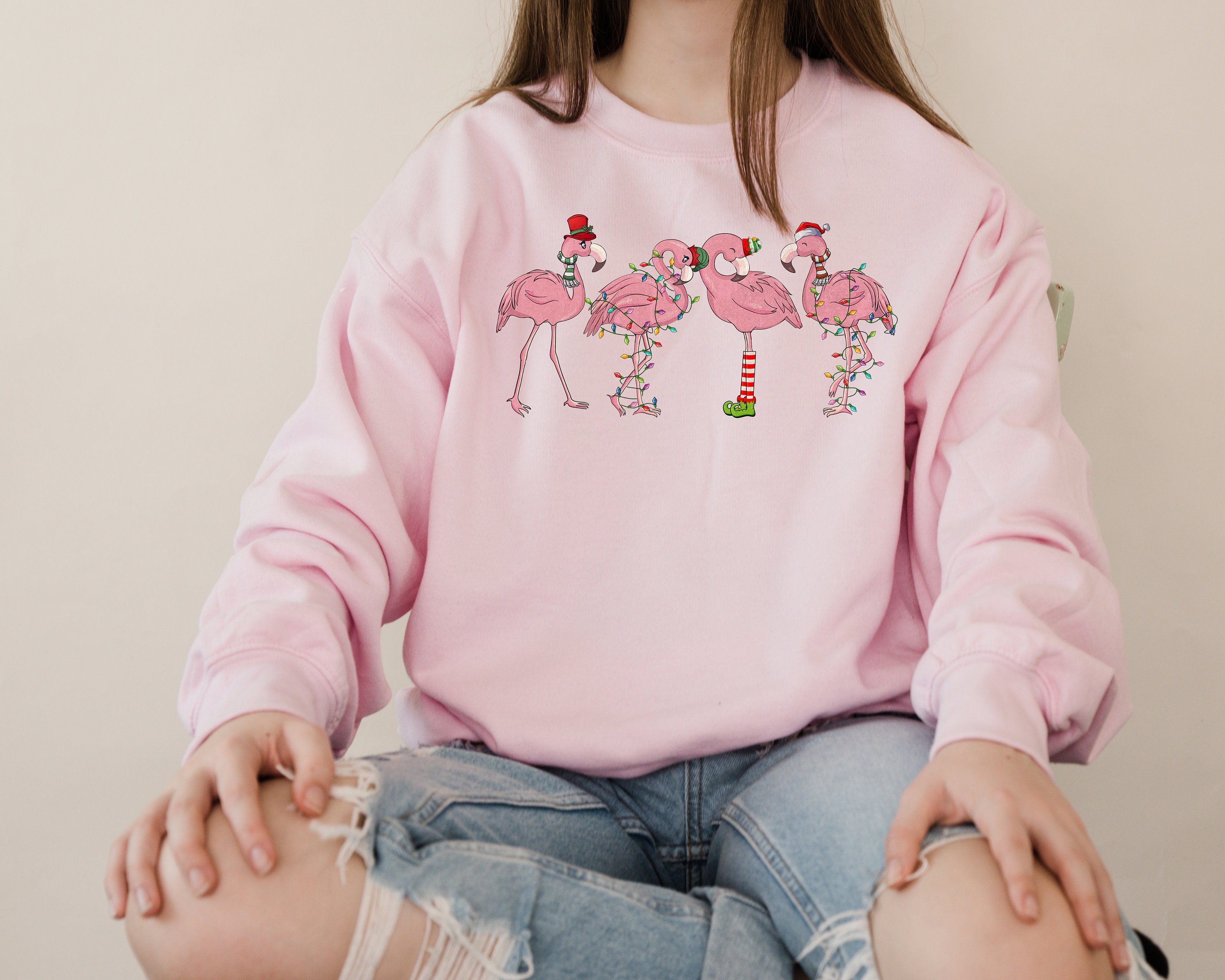 Flamingo Christmas Sweatshirts
