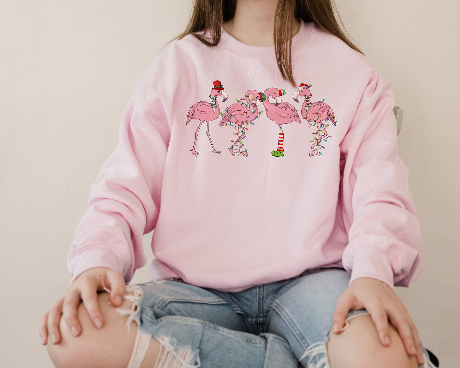 Flamingo Christmas Sweatshirts