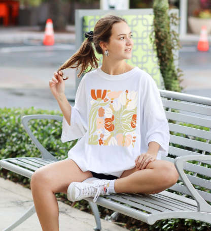 Boho Wildflowers Shirt Vintage Floral Tee-carlalin